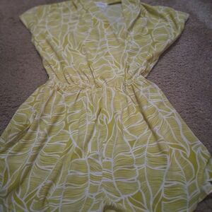 Women's Yellow Patterned Skort